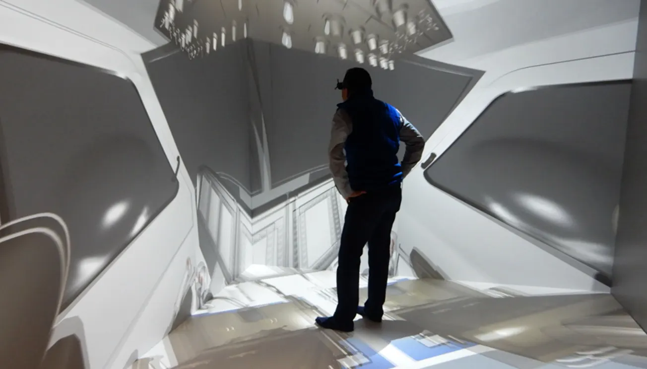 Cave multiprojection display calibrated with Scalable Panel Assembly