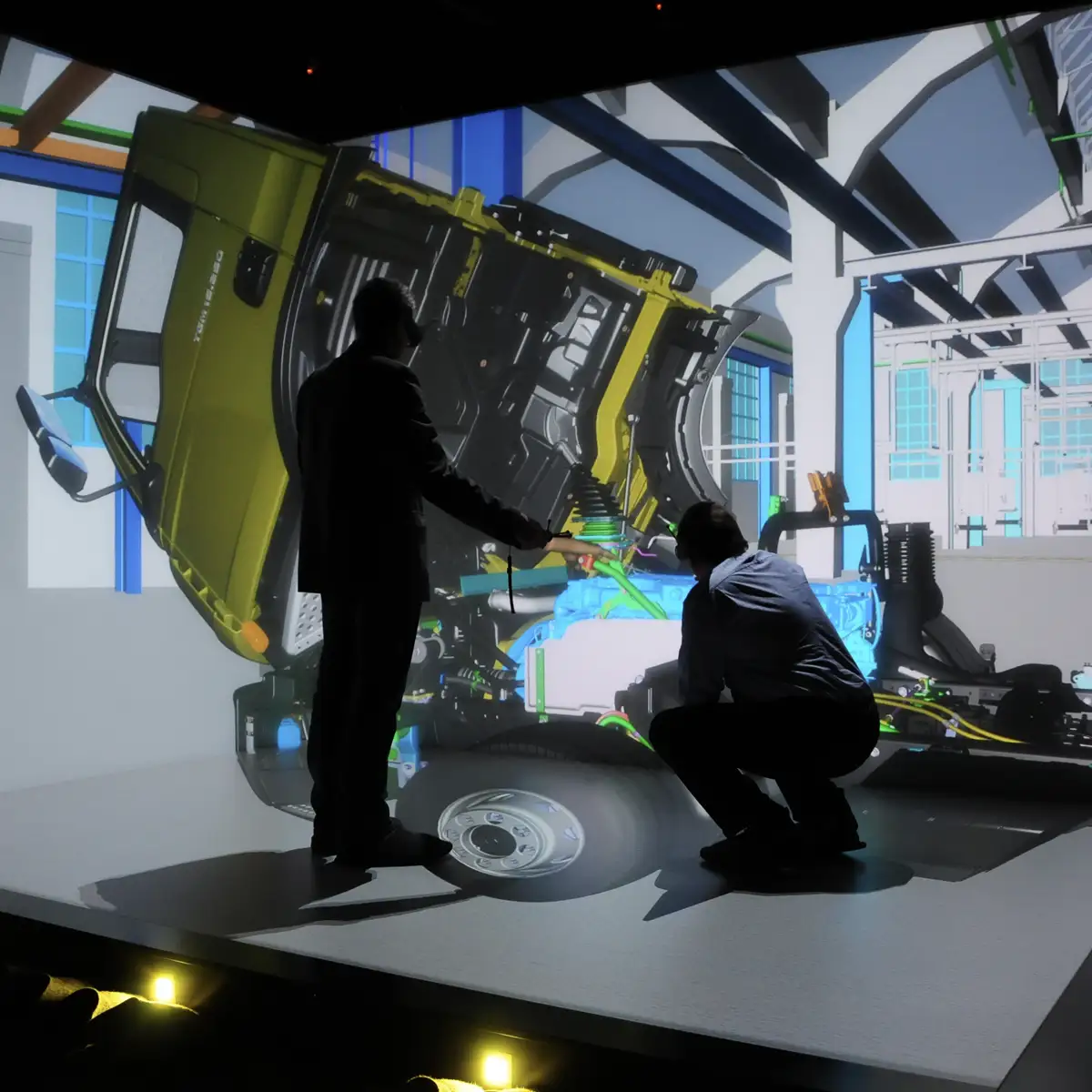 CAVE multi-projector display calibrated with Scalable Panel Assembly