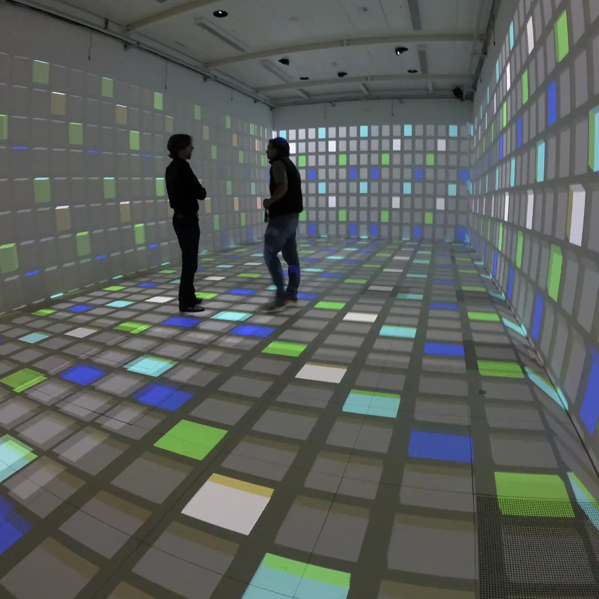 CAVE multi-projector display calibrated with Scalable Panel Assembly